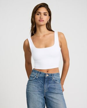 Body Contour High Compression Square Neck Cropped Tank