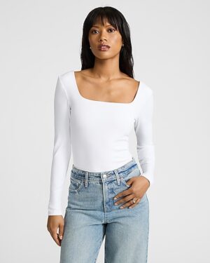 Body Contour High Compression Square Neck Long Sleeve Tee