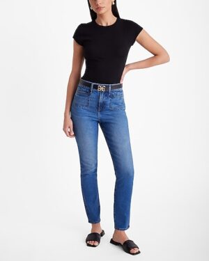 High Waisted Medium Wash '90s Skinny Jeans