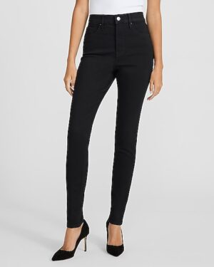 High Waisted Stay Black Skinny Jeans
