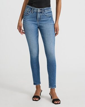 Mid Rise Medium Wash Hyper Sculpt Skinny Jeans