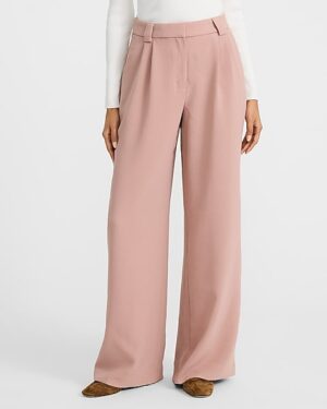 Signature Crepe High Waisted Relaxed Trouser