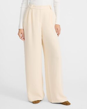 Signature Crepe High Waisted Relaxed Trouser