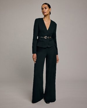 Pull-on Signature Ponte High Waisted Wide Leg Pant