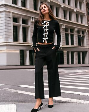 Editor Studio Stretch Twill Mid Rise Ankle Trouser