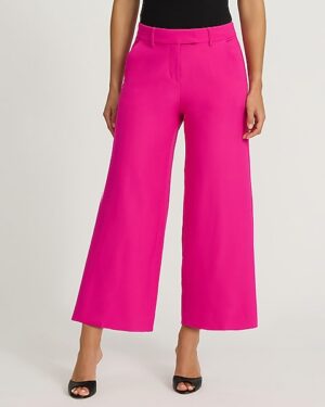 Editor Studio Stretch Twill Mid Rise Cropped Wide Leg Pant