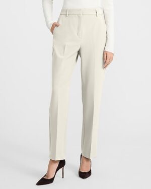 Editor Studio Stretch Twill Super High Waisted Straight Ankle Pant