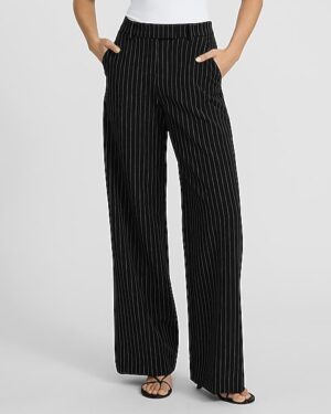 Editor Studio Stretch Twill Mid Rise Pinstripe Trouser Pant