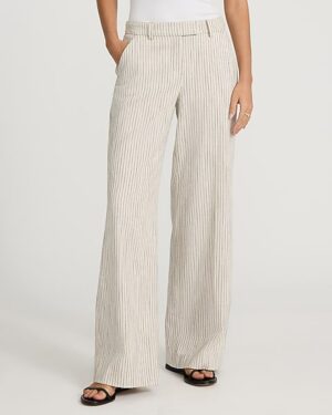 Editor Striped Mid Rise Trouser Pant