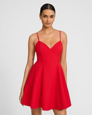 Sleeveless Pleated Fit & Flare Mini Dress