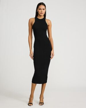 Ribbed Sleeveless Midi Dress