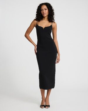 Body Contour V-Wire Sleeveless Midi Dress