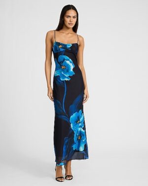 Floral Sleeveless Maxi Slip Dress