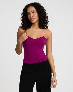 Fitted Bustier Sweater Tank