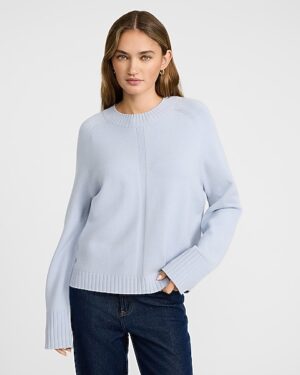 Plush Airy Soft Crew Neck Wide Sleeve Sweater