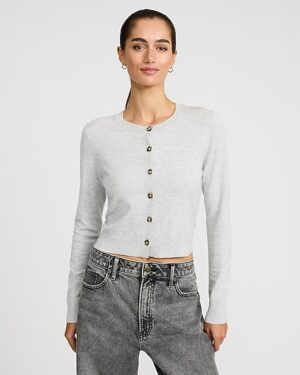 Lightweight Crew Neck Cardigan