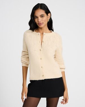 Pointelle Open Stitch Cardigan