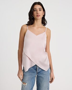 Satin V-Neck Draped Cami