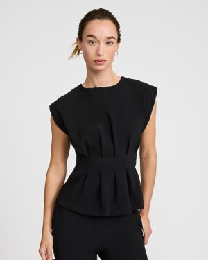 Crew Neck Cinched Waist Top