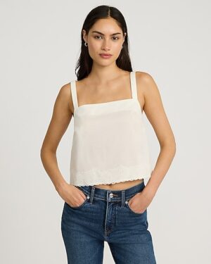 Lace Trim Square Neck Tank