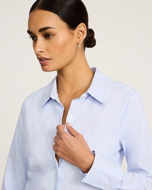 Stretch Cotton Striped Essential Shirt