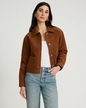 Diamond Quilted Corduroy Barn Jacket