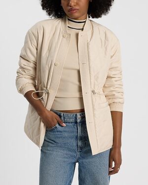 Reversible Quilted Faux Fur Bomber Jacket