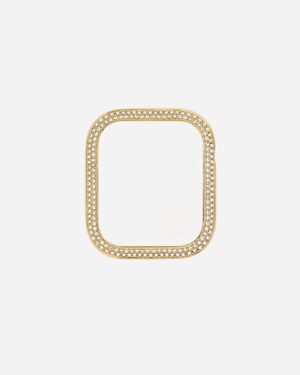 Yellow Gold Rhinestone Watch Case