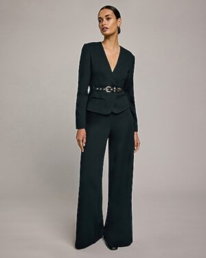 Pull-on Signature Ponte High Waisted Wide Leg Pant